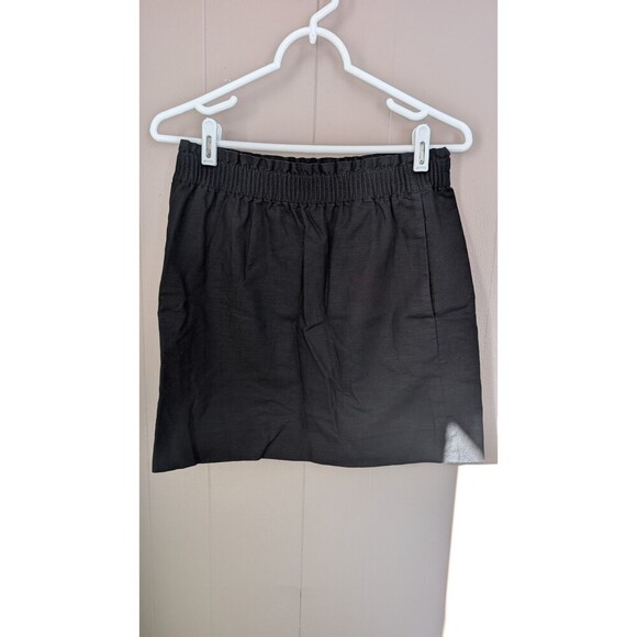 J.Crew Skirt Women 2 Black Elastic Waist Pocket - Picture 2 of 7